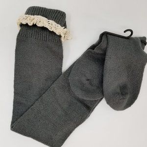 ABS Gray Tall Over The Knee Socks